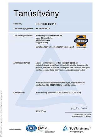 ISO 14001 HU környezetvédelem