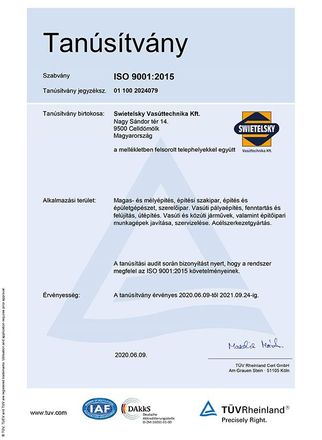 ISO 9001 HU minőségirányítás